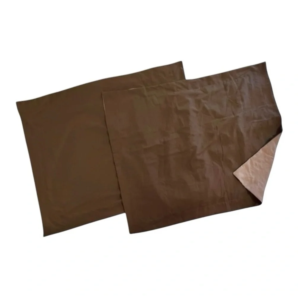 Brown Pillow Shams, Set of 2, Full/Queen Size